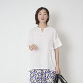 C.P.KOO/カディサイドギャザーブラウス